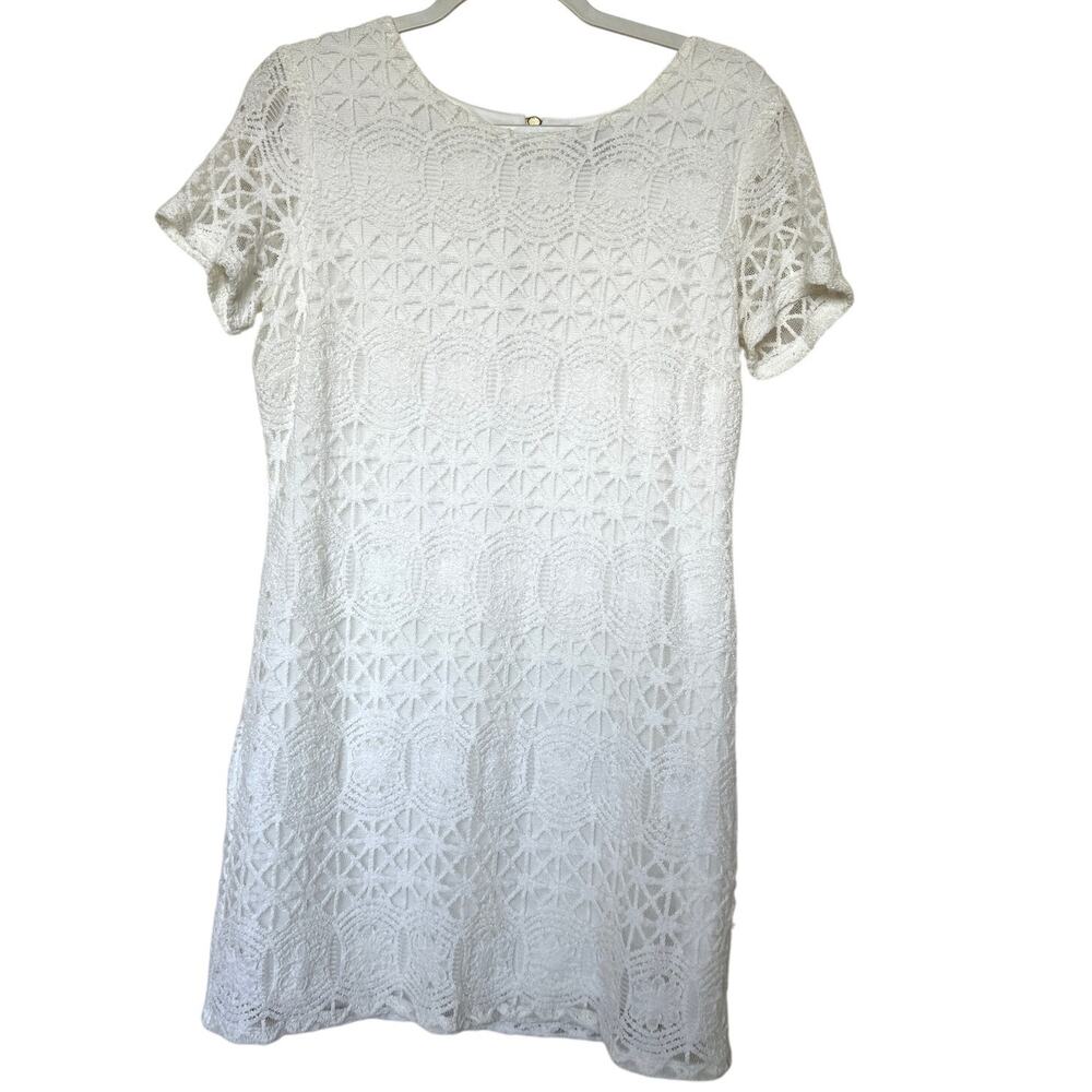 Lulus Lace Short Sleeve Mini White Dress Size M Bridal Bride Era Summer Spring